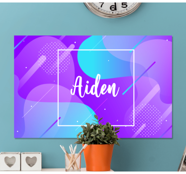Kanvas abc och bokstäver med personligt namndesign - Tenstickers