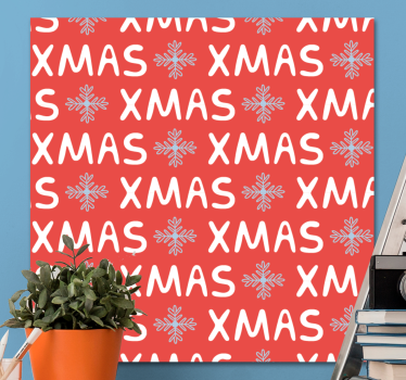 Kanvas andra texter julsnöflingemönster - Tenstickers