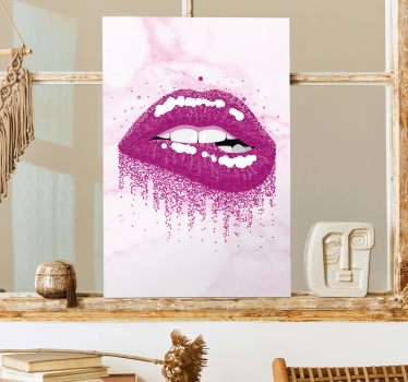 Kanvas andra texter kissavtryck splash - Tenstickers