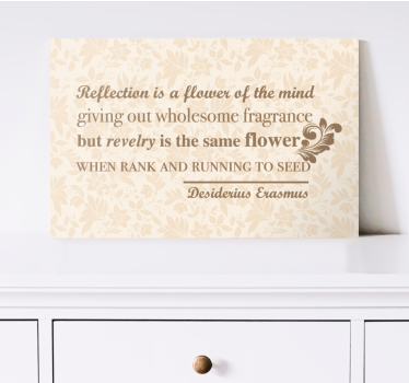 Kanvas citat blomsterreflektion citat - Tenstickers