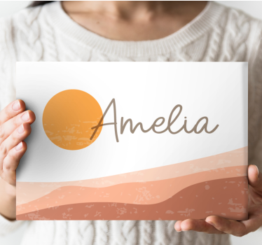 Kanvas citat elegant personlig namn - Tenstickers