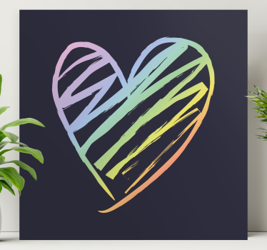 Kanvas citat hjärtats skiss - Tenstickers
