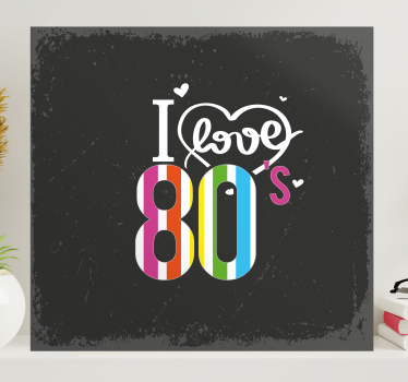 Kanvas citat jag älskar 80-talet - Tenstickers