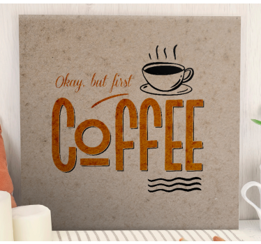 Kanvas citat kaffe motivationscitat - Tenstickers