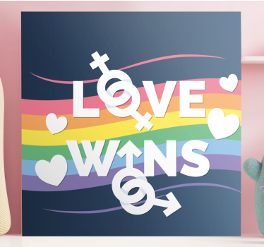 Kanvas citat kärleken segrar budskap - Tenstickers