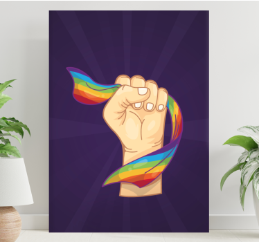 Kanvas citat pride fist symbol - Tenstickers