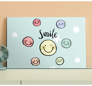 Kanvas citat smile face-kollektionen - Tenstickers