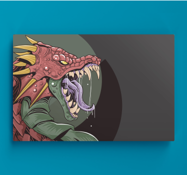 Kanvas dinosaurie feroce drakvare - Tenstickers