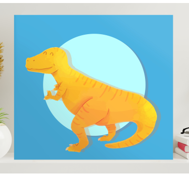 Kanvas dinosaurie glad t-rex - Tenstickers