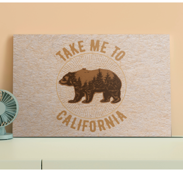 Kanvas djur california björnsymbol - Tenstickers