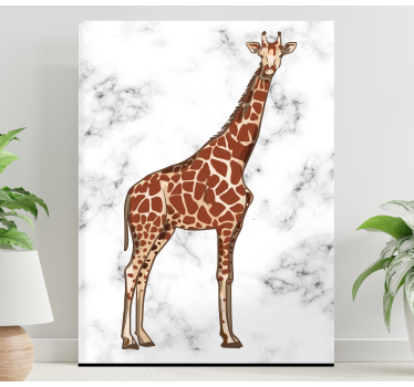 Kanvas djur giraff står stolt - Tenstickers