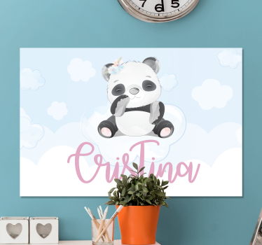 Kanvas djur söt panda karaktär - Tenstickers