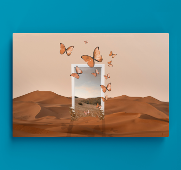 Kanvas fjärilar naturens fjärilslandskap - Tenstickers