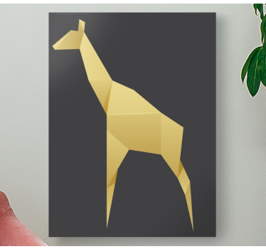 Kanvas häst elegant giraff silhuett - Tenstickers