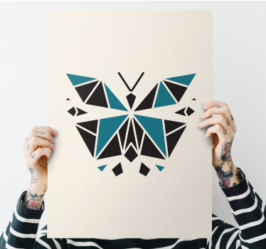 Kanvas sländor i geometrisk fjärilsform - Tenstickers