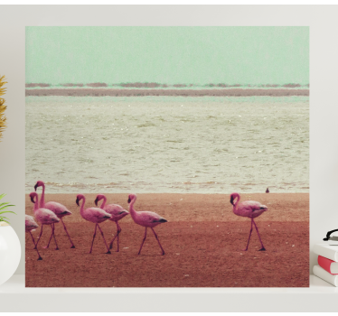 Kavas hundar flamingos nära vatten - Tenstickers