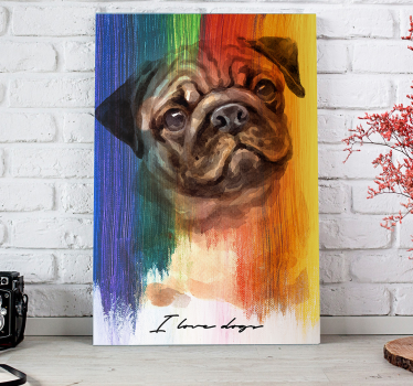 Kavas hundar söt pug porträtt - Tenstickers