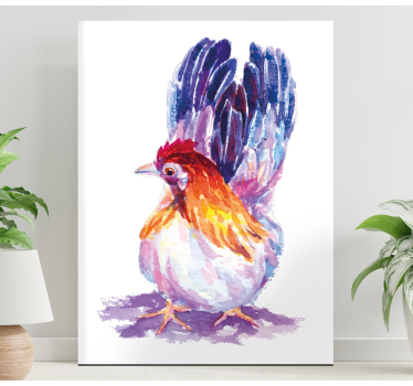 Klassisk målad chick fågel canvas canvas tavla - Tenstickers