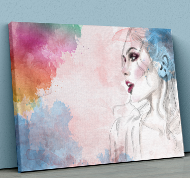 Kvinna figurcanvas tavla konst - Tenstickers