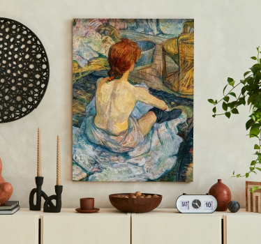 La Toilette av Toulouse-Lautrec kanvastavle - Tenstickers