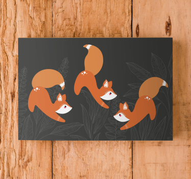 Räv som leker Kanvas djur - Tenstickers