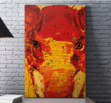 Levande elefantporträtt Kanvas elefant - Tenstickers