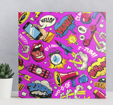Ljus tecknadcanvas tavla konst - Tenstickers