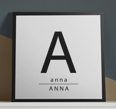 Minimalistiska bokstäver brevcanvas tavla canvas tavla - Tenstickers