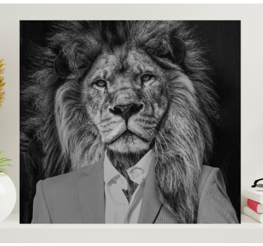 Mister lyon animal canvas - Tenstickers