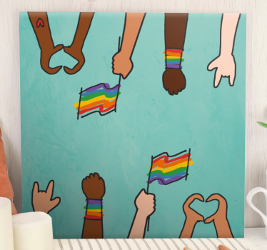 Motiverande kanvas enhet i händer - Tenstickers