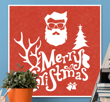 Motiverande kanvas god jul hälsning - Tenstickers