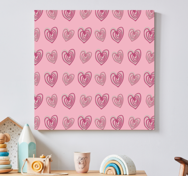 Motiverande kanvas med hjärtformad design - Tenstickers