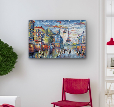 Paris bohemisk konst akvarell stilcanvas tavla konst - Tenstickers