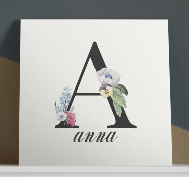 Personlig bokstav brevcanvas tavla canvas tavla - Tenstickers