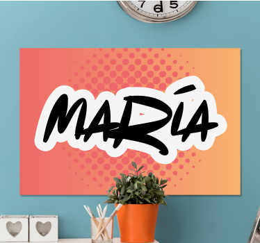 Personlig namnkonst Kanvas Abc och bokstäver - Tenstickers