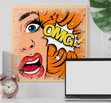 Popkonst ansiktecanvas tavla konst - Tenstickers