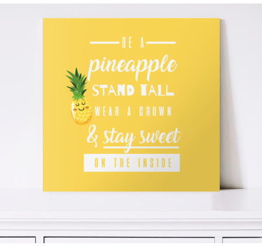 Rolig offert med ananas canvas tavla citat canvas tavla - Tenstickers
