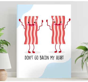 Roligt citat med bacon canvas tavla citat canvas tavla - Tenstickers