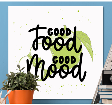 Roligt citat med gröna frukter canvas tavla citat tryck - Tenstickers