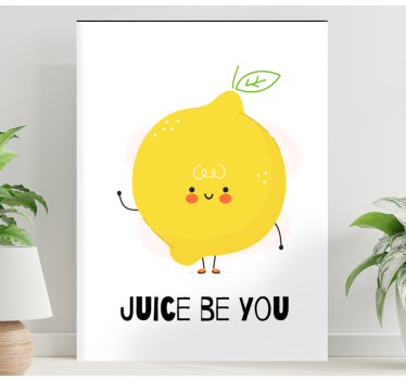Roligt citat med gula citron canvas tavla citat canvas tavla - Tenstickers