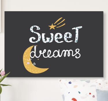 Söta drömmar sovrumcanvas tavla konst - Tenstickers