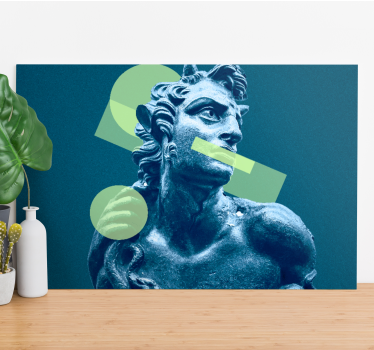 Staty med geometriska former Kanvas konst - Tenstickers