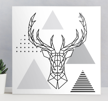 Svart och vit ren ritning djur canvas - Tenstickers