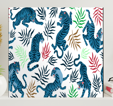 Tropiska tigermönster Kanvas djur - Tenstickers