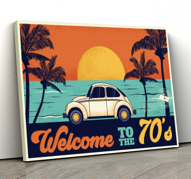Välkommen till 70-tals vintage väggavtryck - Tenstickers