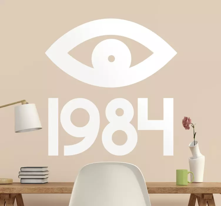 1984 öga orwell klistermärke - Tenstickers