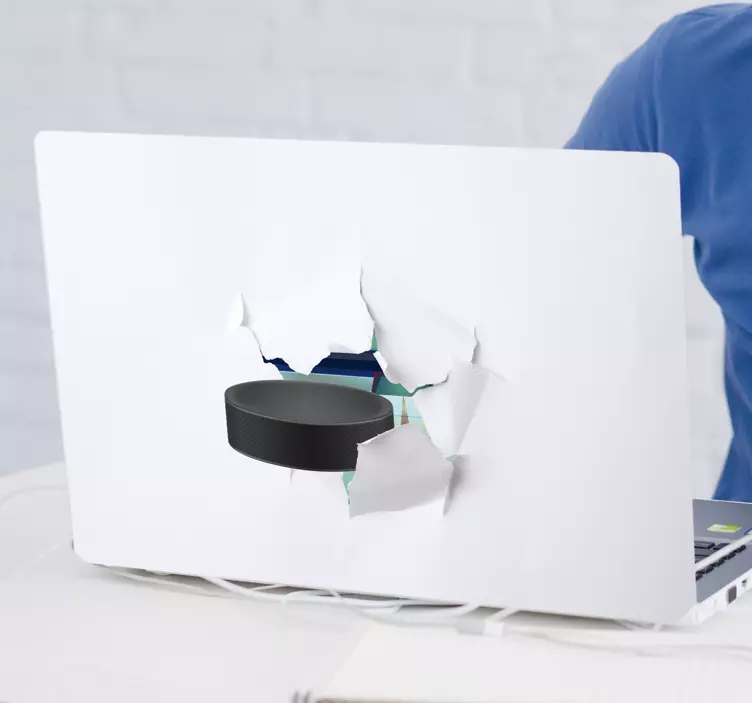 3d-hockey bärbar dator klistermärke - Tenstickers