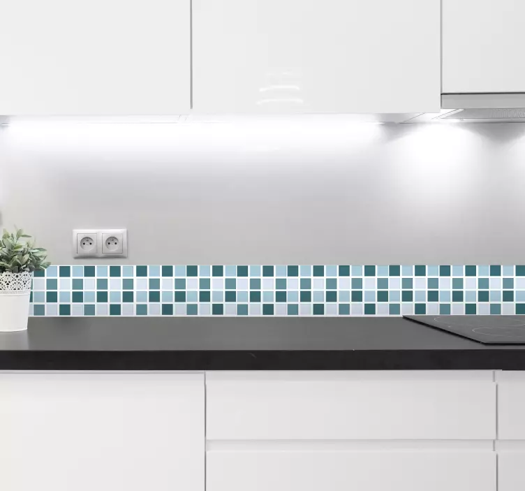 Coola toner badrum mosaik kakel överföring - Tenstickers