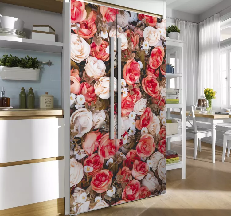 Blommor diskmaskin klistermärke - Tenstickers