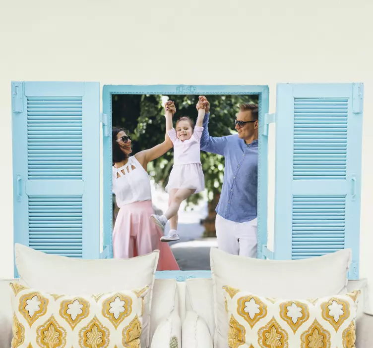 Väggklistermärke för visuella effekter på tropisk strand - Tenstickers